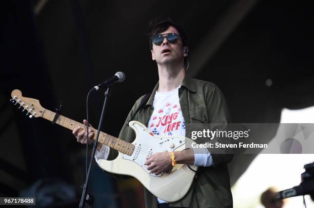 David Longstreth of Dirty Projectors performs live on stage during Day 3 of the 2018 Governors Ball Music Festival on June 3, 2018 in New York City.