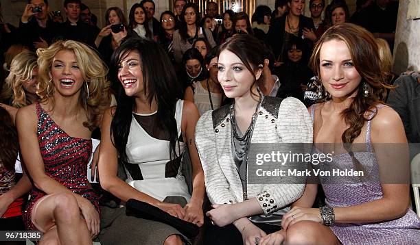 AnnaLynne McCord, Jessica Szohr, Michelle Trachenberg, Shantel Vansanten attend Jill Stuart Fall 2010 during Mercedes-Benz Fashion Week at Astor Hall...