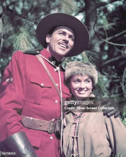 Actors Howard Keel and Ann Blyth star in 'Rose Marie', 1954 .