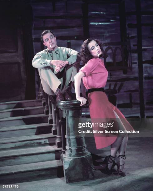 American actor Gene Kelly and Russian actress Tamara Toumanova star as the Marine and the Streetwalker in 'Invitation to the Dance', 1956.