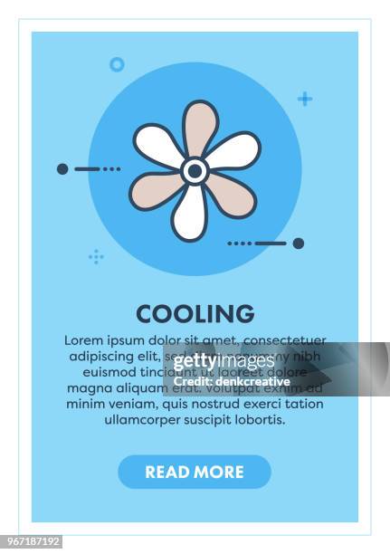 cooling concept banner - air cooler stock illustrations