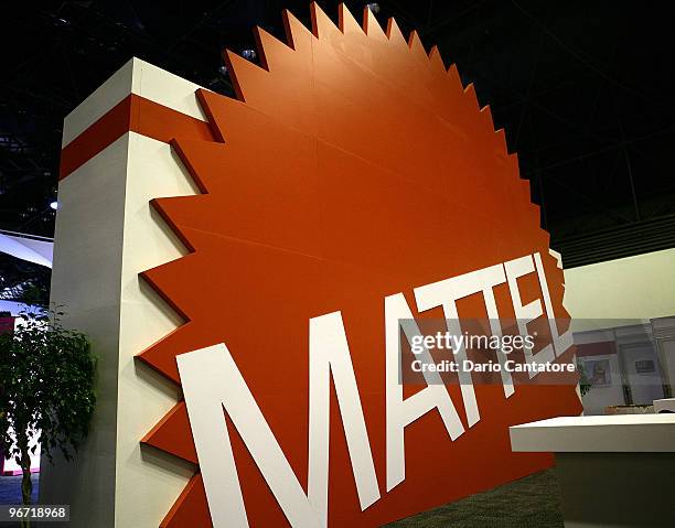 General view of a Mattel sign at the Mattel Inc. Showroom on February 15, 2010 in New York City.
