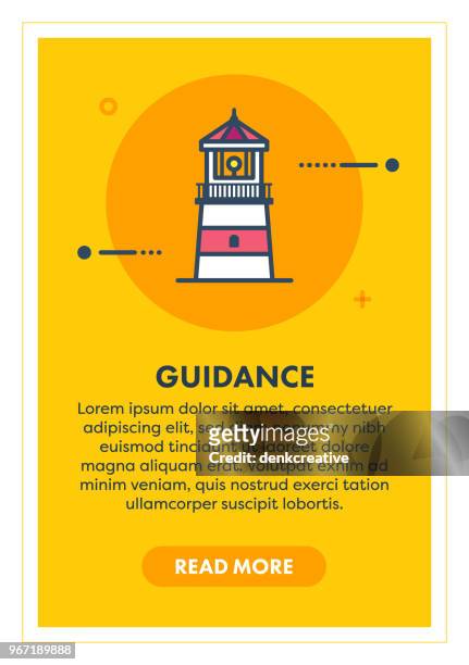 guidance concept banner - red beacon stock illustrations