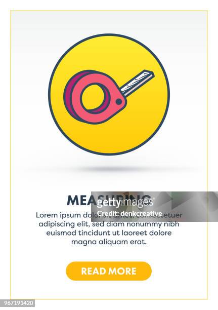 measuring concept banner - inch stock illustrations