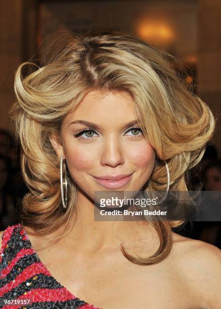 Actress AnnaLynne McCord attends the Jill Stuart Fall 2010 Fashion Show during Mercedes-Benz Fashion Week at the New York Public Library on February...
