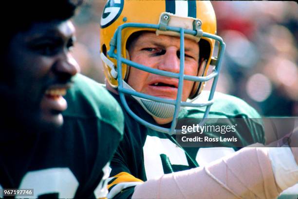 December 17: Ray Nitschke, linebacker for the Green Bay Packers, during the final NFL football game of the 1972 season against the New Orleans Saints...