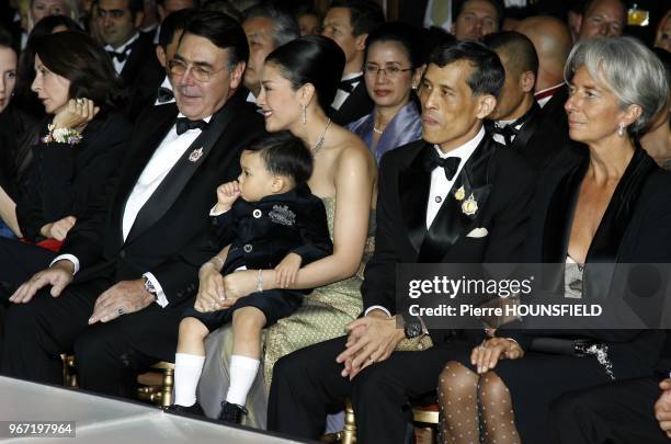 Crown Prince Maha Vajiralongkorn and family,Mr Alain Hivelin .