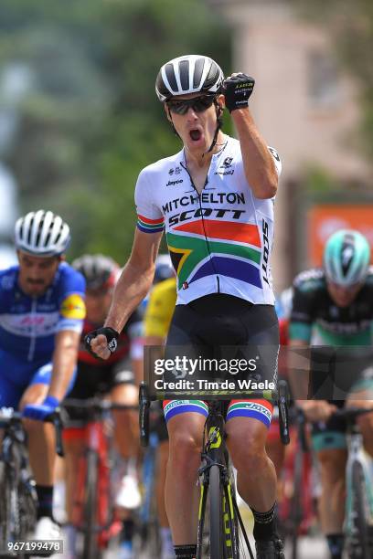 Arrival / Daryl Impey of South Africa and Team Mitchelton-Scott / Celebration / during the 70th Criterium du Dauphine 2018, Stage 1 a 179km stage...