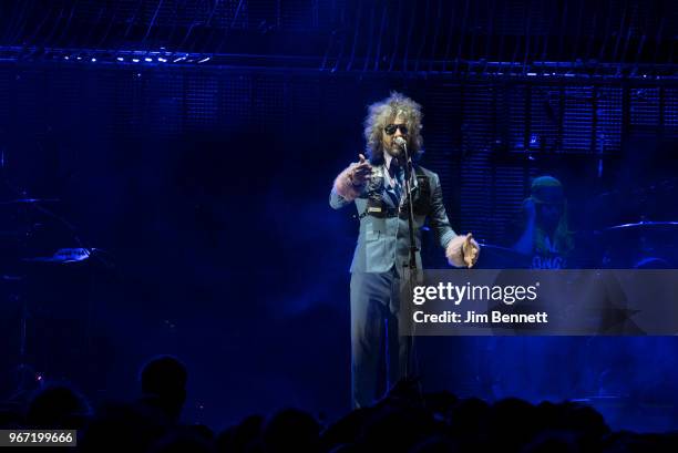 Singer and guitarist Wayne Coyne of The Flaming Lips performs live on stage during Upstream Music Festival at Pioneer Square on June 3, 2018 in...