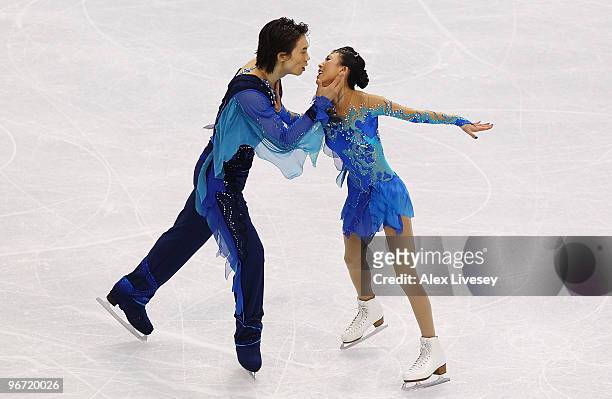 Qing Pang and Jian Tong of China compete in the figure skating pairs short program on day 3 of the Vancouver 2010 Winter Olympics at Pacific Coliseum...