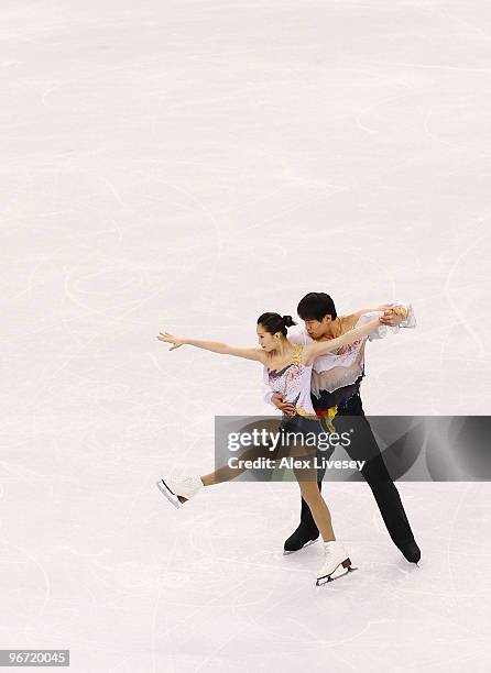 Dan Zhang and Hao Zhang of China compete in the figure skating pairs short program on day 3 of the Vancouver 2010 Winter Olympics at Pacific Coliseum...