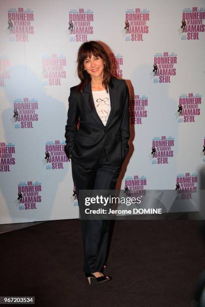 Sophie Marceau attending the premiere of 'Un bonheur n'arrive jamais seul' held at Cinema Gaumont Marignan on June 15, 2012 in Paris, France.