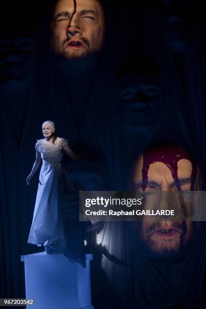 The Comedie Francaise Performs Agamemnon of Seneque, in Paris In France, On May 19, 2011 - Pictured: Francoise Gillard, Cassandre.