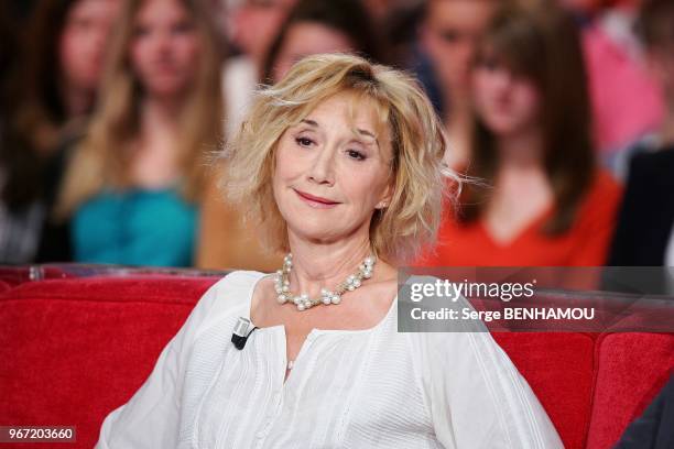 Marie-Anne Chazel attends Vivement Dimanche Tv show in Paris , France , on April 13, 2011.