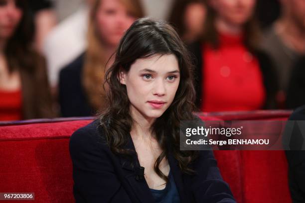 Astrid berges-Frisbey attends Vivement Dimanche Tv show in Paris , France , on April 13, 2011.