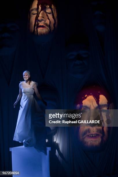 The Comedie Francaise Performs Agamemnon of Seneque, in Paris In France, On May 19, 2011 - Pictured: Francoise Gillard, Cassandre.