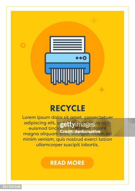 recycle concept banner - shredded paper stock illustrations