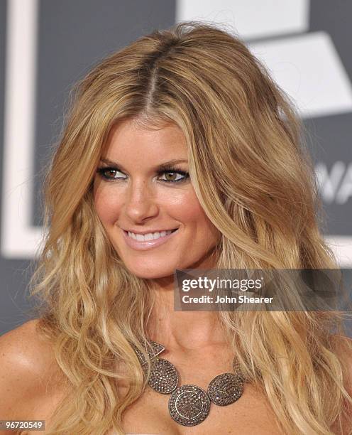 Supermodel Marisa Miller arrives at the 52nd Annual GRAMMY Awards held at Staples Center on January 31, 2010 in Los Angeles, California.