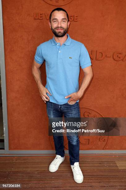 Guillaume Gouix attends the 2018 French Open - Day Nine at Roland Garros on June 4, 2018 in Paris, France.