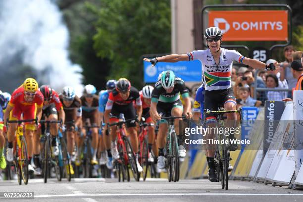 Arrival / Daryl Impey of South Africa and Team Mitchelton-Scott / Celebration / Julian Alaphilippe of France and Team Quick-Step Floors / Pascal...