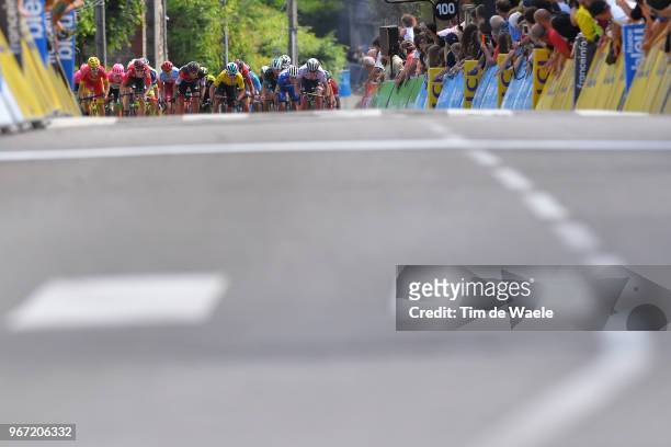 Sprint / Arrival / Daryl Impey of South Africa and Team Mitchelton-Scott / Julian Alaphilippe of France and Team Quick-Step Floors / Pascal Ackermann...