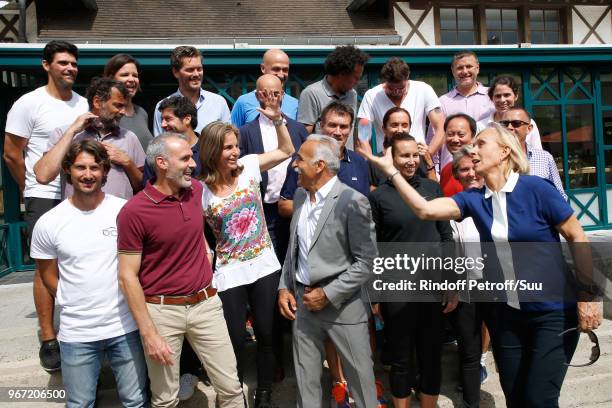 Presentation of the participants at the "Trophee des Legendes 2018" : Juan Carlos Ferrero, Alex Corretja, Arantxa Sanchez, Mansour Bahrami, Iva...