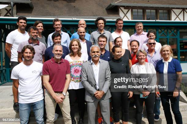 Presentation of the participants at the "Trophee des Legendes 2018" : Juan Carlos Ferrero, Alex Corretja, Arantxa Sanchez, Mansour Bahrami, Iva...