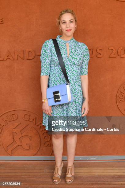 Actress Alysson Paradis attends the 2018 French Open - Day Nine at Roland Garros on June 4, 2018 in Paris, France.