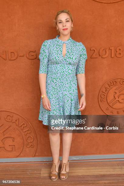 Actress Alysson Paradis attends the 2018 French Open - Day Nine at Roland Garros on June 4, 2018 in Paris, France.