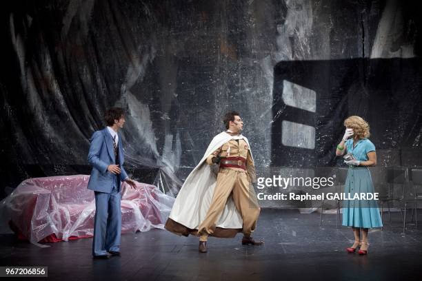 Comedie Francaise,Theatre Ephemere, Performs Un Chapeau de Paille d'Italie, of Eugene Labiche ,Marc Michel, In Paris, in France on October 30 ,2012.