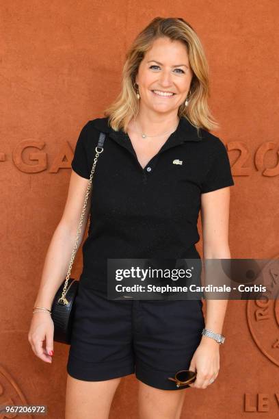 Journalist Astrid Bard attends the 2018 French Open - Day Nine at Roland Garros on June 4, 2018 in Paris, France.