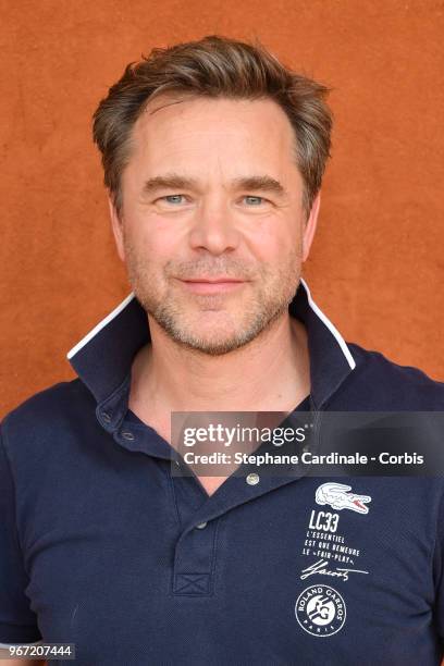 Actor Actor Guillaume de Tonquedec attends the 2018 French Open - Day Nine at Roland Garros on June 4, 2018 in Paris, France.