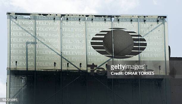Logotype of Grupo Televisa atop of a building in Mexico city on February 15, 2010. Mexican media giant Grupo Televisa, the biggest in...