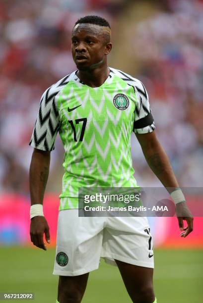 Ogenyi Onazi of Nigeria during the International Friendly between England and Nigeria at Wembley Stadium on June 2, 2018 in London, England.