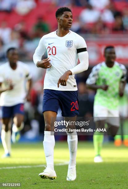 Marcus Rashford of England during the International Friendly between England and Nigeria at Wembley Stadium on June 2, 2018 in London, England.