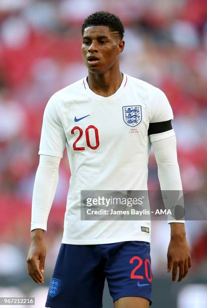 Marcus Rashford of England during the International Friendly between England and Nigeria at Wembley Stadium on June 2, 2018 in London, England.