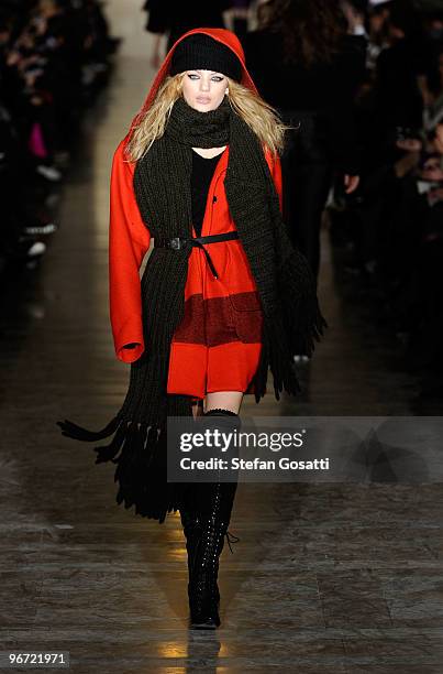 Model walks the runway at the Jill Stuart Fall 2010 Fashion Show during the Mercedes-Benz Fashion Week Fall 2010 - Official Coverage at Bryant Park...