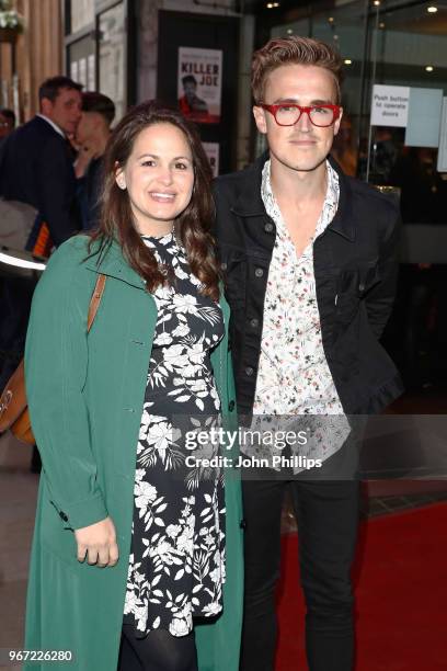 Giovanna Fletcher and Tom Fletcher attend the opening night of 'Killer Joe' at Trafalgar Studios on June 4, 2018 in London, England.