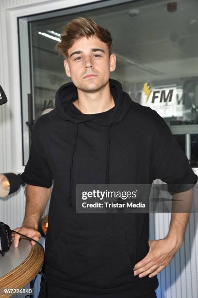 Moritz Garth visits JAM FM Radio station on June 25, 2018 in Berlin, Germany.