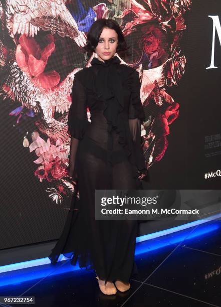 Billie JD Porter attends the 'McQueen' UK premiere at Cineworld Leicester Square on June 4, 2018 in London, England.