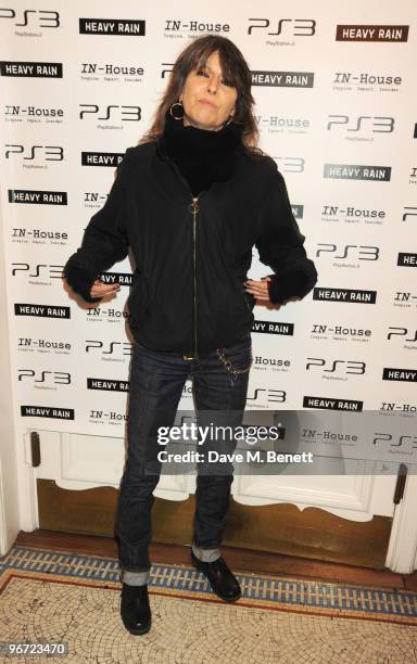 Chrissie Hynde attends the launch of 'Heavy Rain' for PlayStation 3 at The Electric Cinema on February 15, 2010 in London, England.