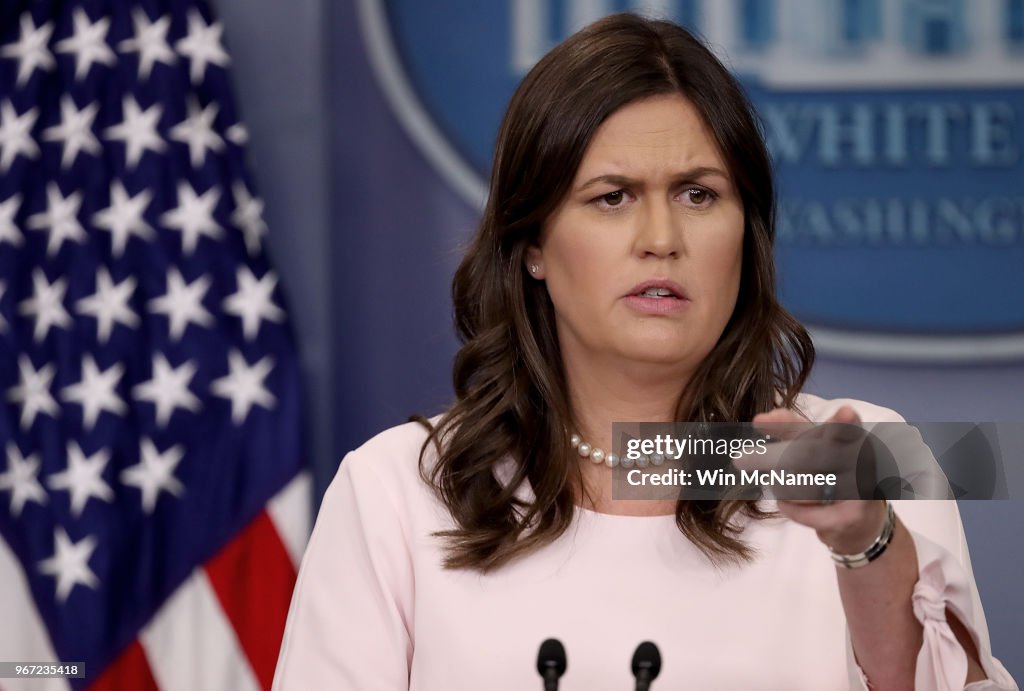 Sarah Sanders Holds Daily Press Briefing At The White House