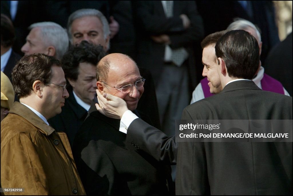 Jean-Luc Lagardere funerals at St Francois Xavier church in Paris.