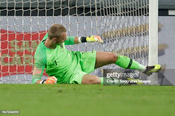 Jasper Cillessen of Holland during the International Friendly match between Italy v Holland at the Allianz Stadium on June 4, 2018 in Turin Italy