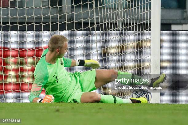 Jasper Cillessen of Holland during the International Friendly match between Italy v Holland at the Allianz Stadium on June 4, 2018 in Turin Italy