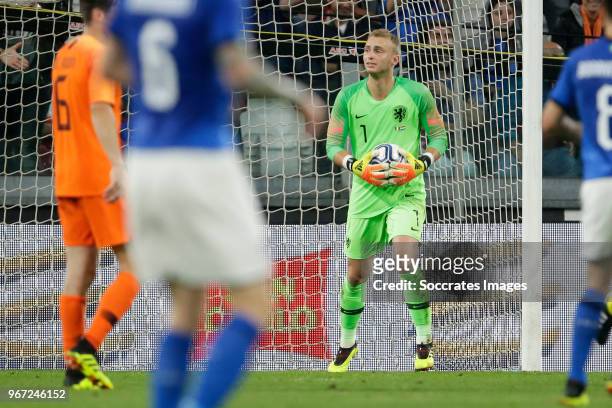 Jasper Cillessen of Holland during the International Friendly match between Italy v Holland at the Allianz Stadium on June 4, 2018 in Turin Italy