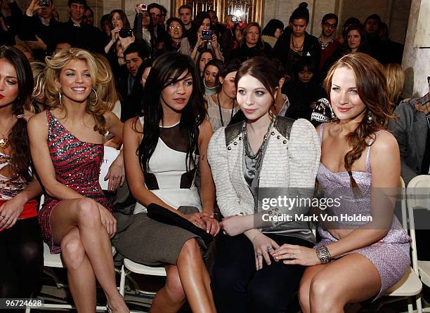 AnnaLynne McCord, Jessica Szohr, Michelle Trachenberg, Shantel Vansanten attend Jill Stuart Fall 2010 during Mercedes-Benz Fashion Week at Astor Hall...