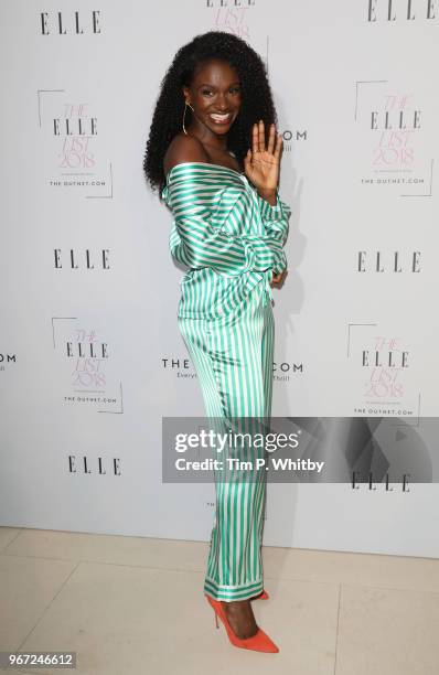 Dina Asher-Smith attends The ELLE List 2018 at Somerset House on June 4, 2018 in London, England.