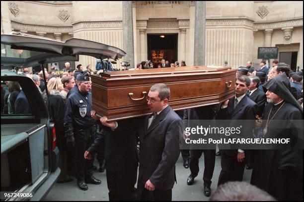 Funerals of French director Henri Verneuil in Paris.