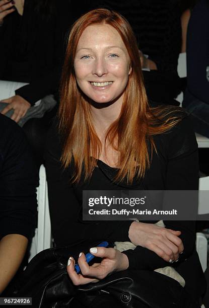 Maggie Rizer attends Monique Lhuillier Fall 2010 during Mercedes-Benz Fashion Week at Bryant Park on February 15, 2010 in New York City.